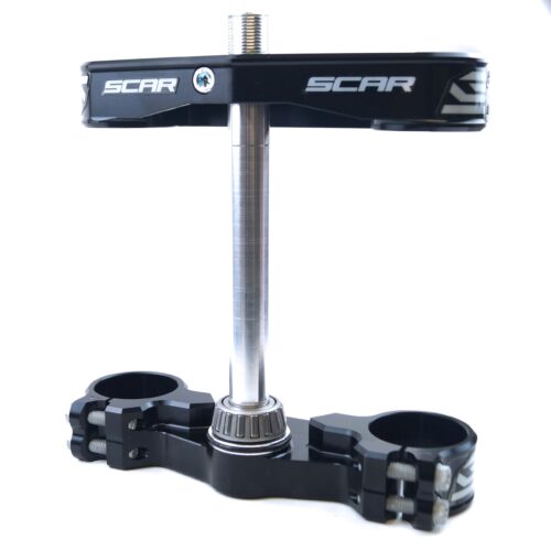 TRIPLE CLAMPS BLACK SX 65 2021-23, OFFSET 22mm SCAR S5415BK