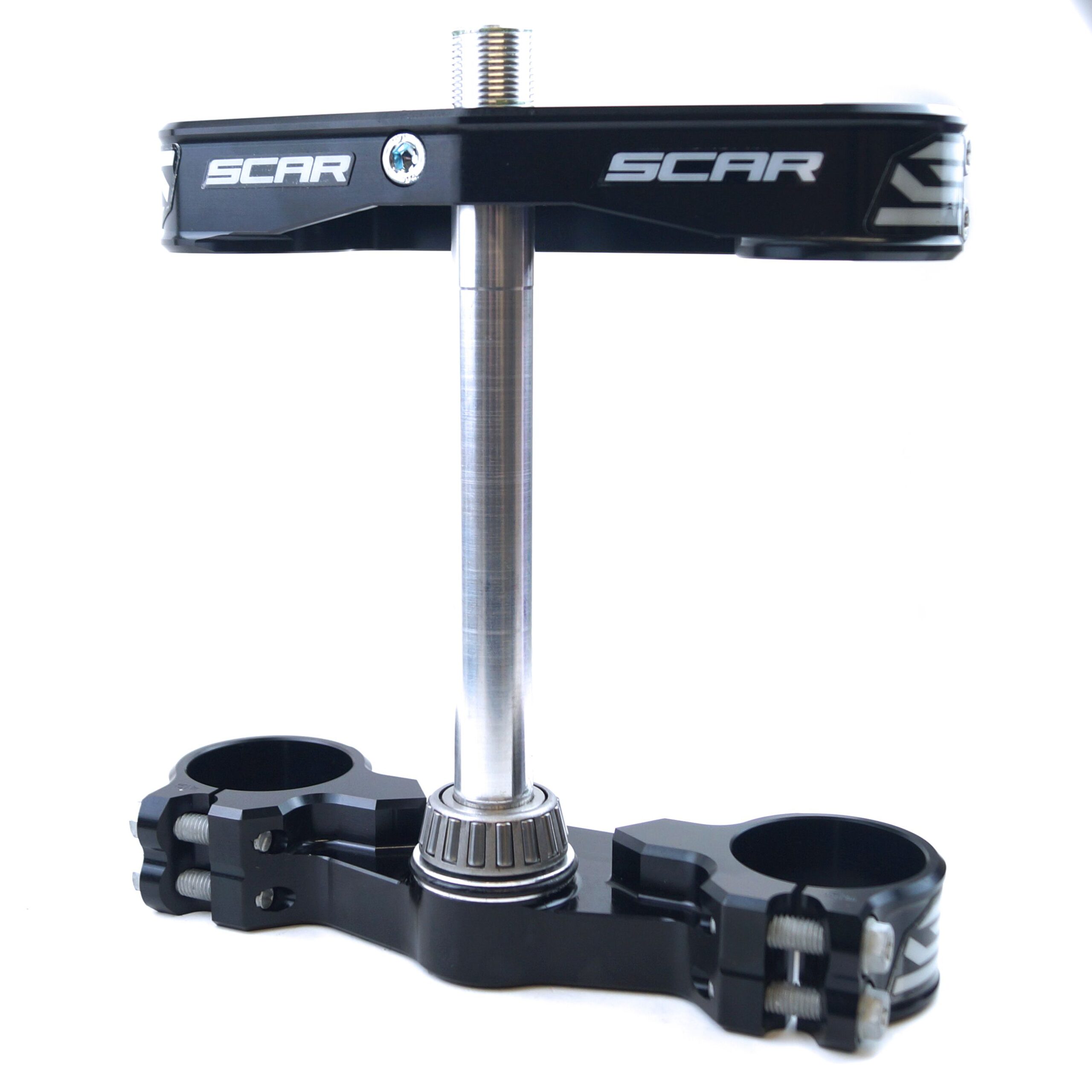 TRIPLE CLAMPS BLACK SX 65 2021-23, OFFSET 22mm SCAR S5415BK