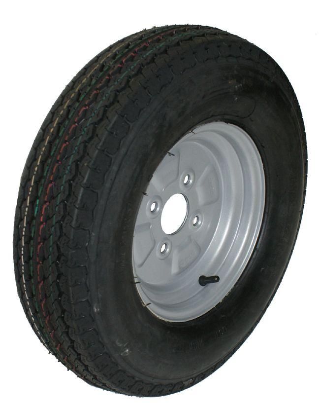 TRAILER TYRE 5.00/5.00-10 +Rim, 60mm BORE / EACH / WHEEL