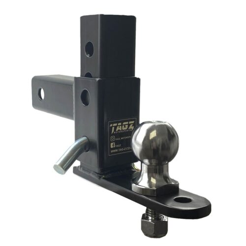 MOUNT ADJ. 6″DROP 2 HOLE, FITTED WITH A 50mm BALL, ATV UTV QUAD HITCH MOUNT