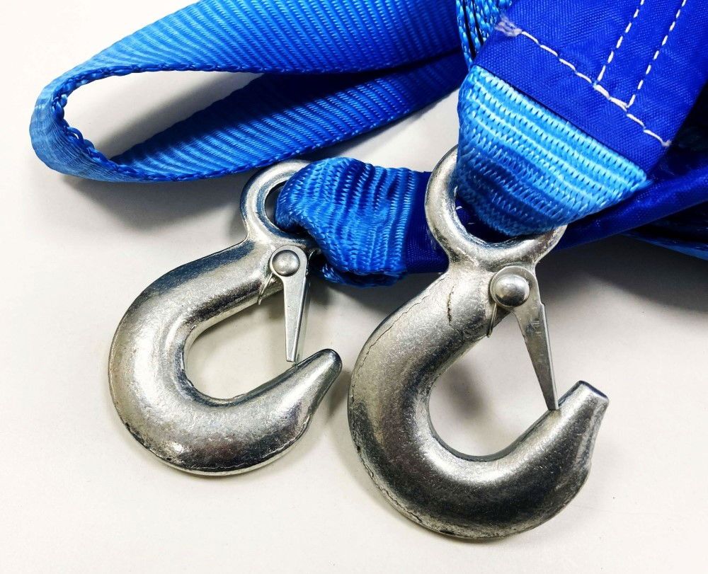 TOW STRAP 2" x 6m 3tonne WITH STEEL HOOKS - TOOLZONE KDPAU322 - Image 5