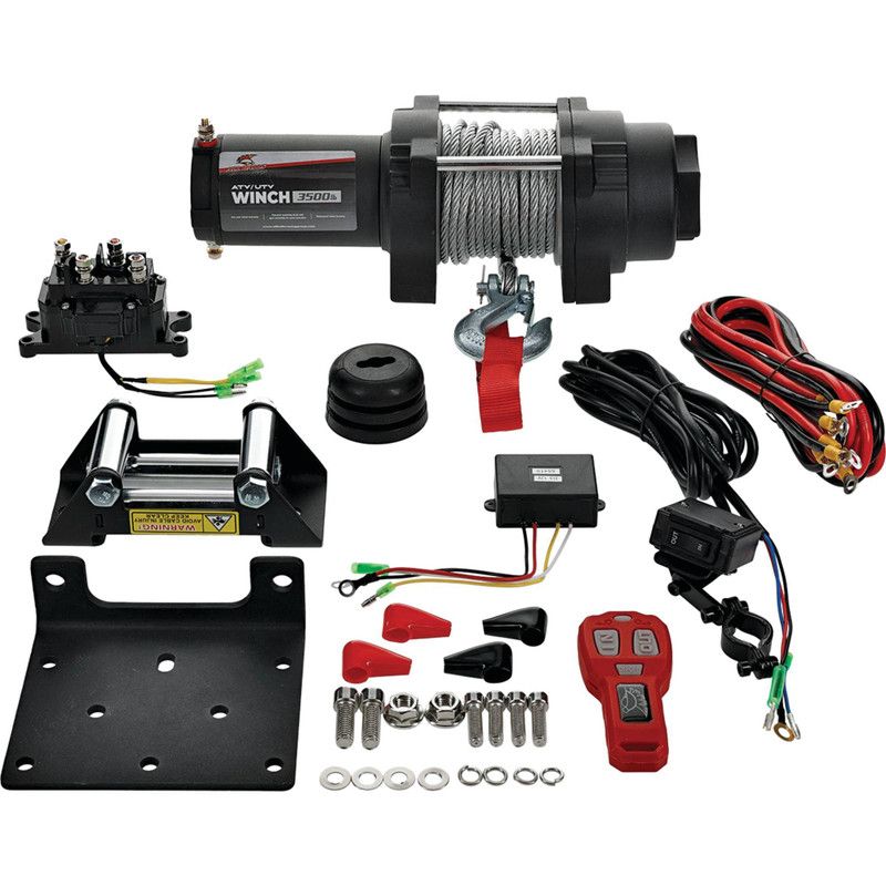12V WINCH 3500LB/1550KG, ATV/UTV, STEEL CABLE, 4 BOLT, ARROWHEAD 431-01023 - Image 2