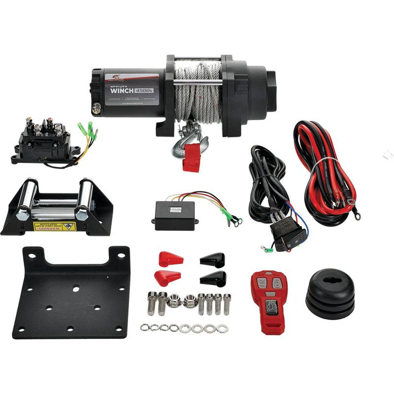 12V WINCH 4500LB/2000KG, ATV/UTV, STEEL CABLE, 4 BOLT, ARROWHEAD 431-01025 - Image 2