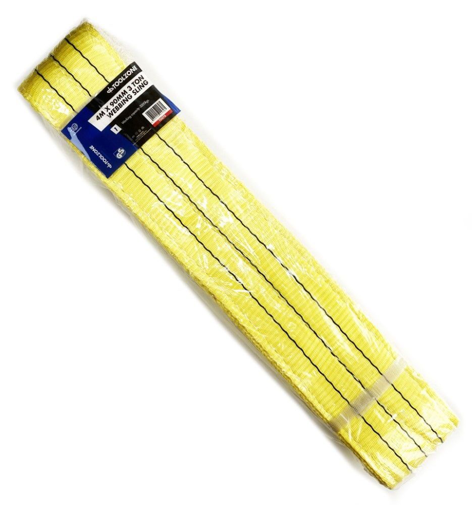 WEBBING SLING 4m x 90mm 3 TON CAPACITY - TOOLZONE KDPTD070 - Image 2