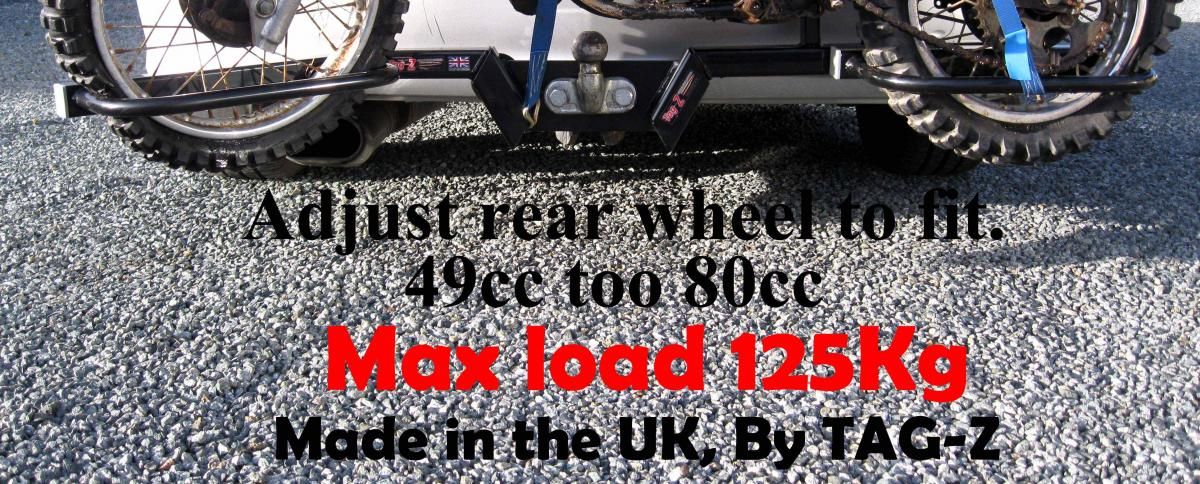 50CC - 80CC CAR BIKE RACK, SCHOOL BOY MOTOCYCLE BIKE RACK, 67x39x15cm 11KG - Image 3