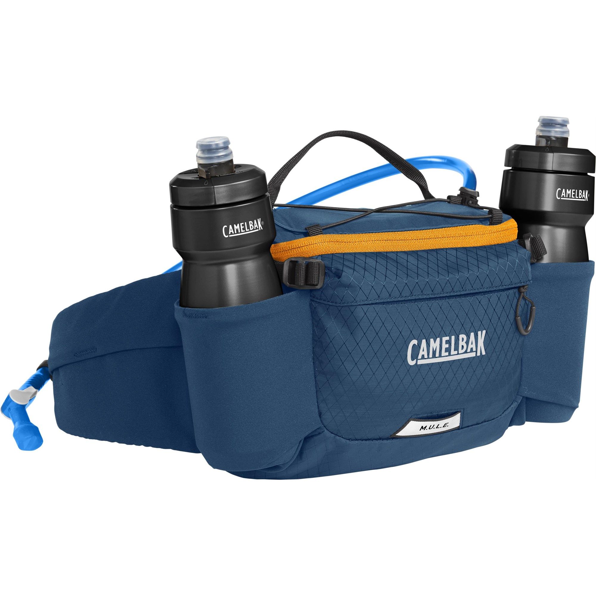 CAMELBAK M.U.L.E. 5 WAIST PACK 2023: GIBRALTAR NAVY/ORANGE 5L CBMULEWP