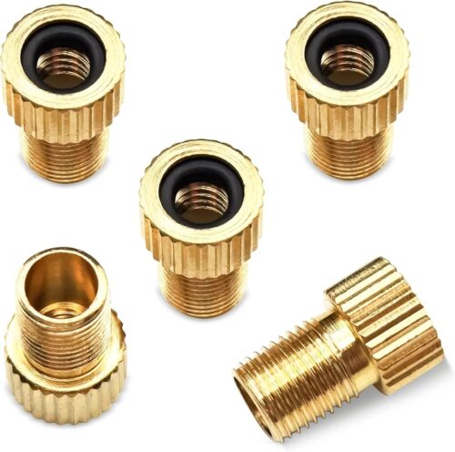 BICYCLE TYRE VALVE ADAPTER PRESTA TO SHRADER – PACK OF 5