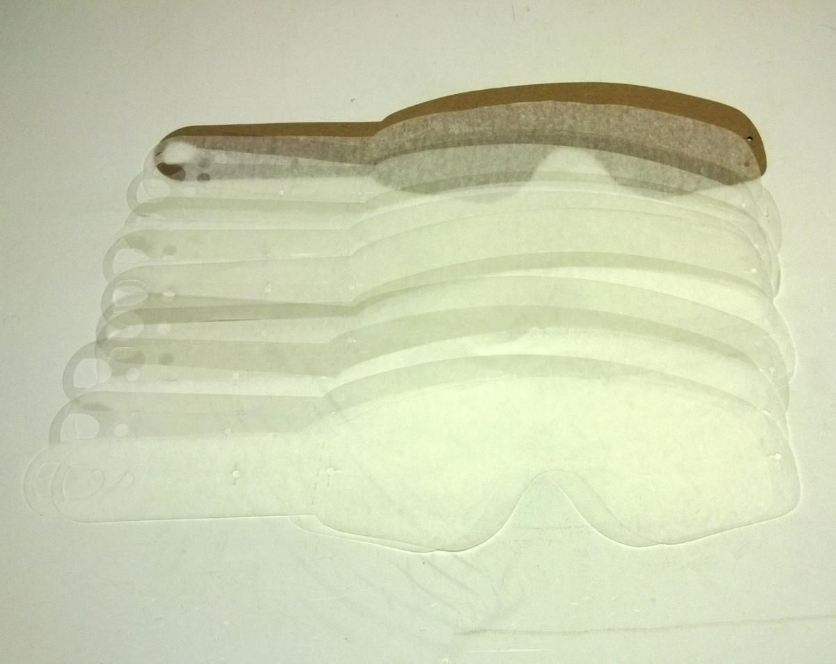 RNR CROWBAR TEAR OFFS PACK, TEAR OFFS PK/10, TP23, OAKLEY CROWBAR PATTERN - Image 2