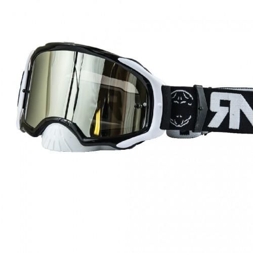 RNR PLATINUM TEAR OFF MIRRORED, BLACK GOGGLE, GAM23, TEAR OFF