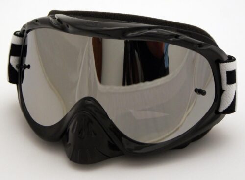 RNR HYBRID BLACK MIRRORED LENS, BLACK GOGGLE, GH23M, MIRRORED LENS