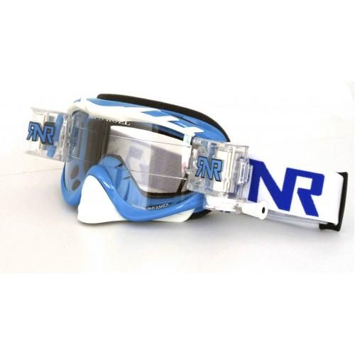 RNR HYBRID PACIFIC BLUE FULLY LOADED ROLL OFF, PACIFIC BLUE GOGGLE, GH44, ROLL & TEAR OFF