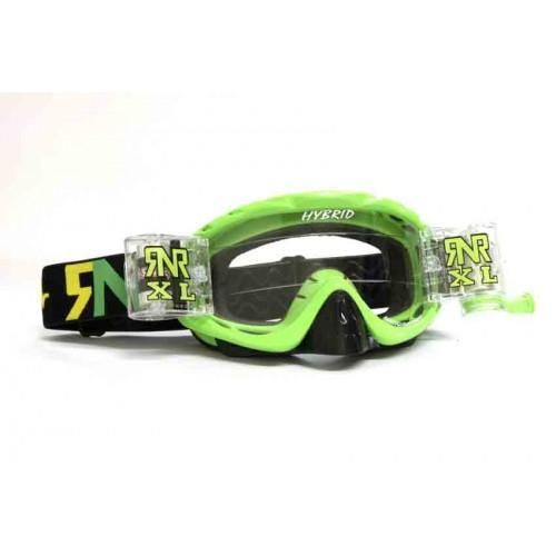 RNR HYBRID LIME GREEN XL ROLL & TEAR OFF, LIME GREEN GOGGLE, 36MM ROLL OFF, GH471XL, ROLL & TEAR OFF