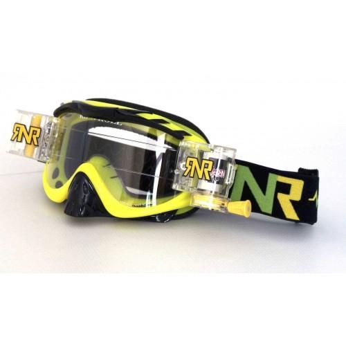 RNR HYBRID YELLOW FULLY LOADED ROLL OFF, YELLOW GOGGLE, GH48, ROLL & TEAR OFF