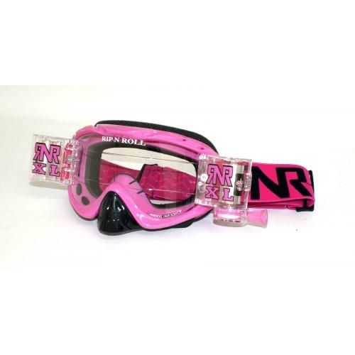 RNR HYBRID PINK XL ROLL & TEAR OFF, PINK GOGGLE, 36MM ROLL OFF, GH49XL, ROLL & TEAR OFF