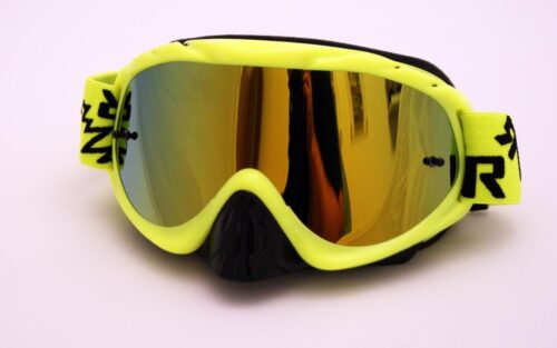 RNR HYBRID PSYCHO YEL MIRRORED LENS, PSYCHO YELLOW GOGGLE, GH61M, MIRRORED LENS