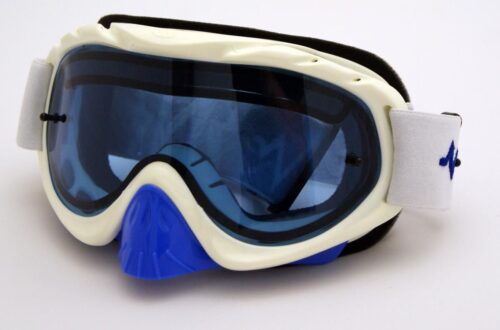 RNR HYBRID WHITE/BLUE VENTED LENS, WHITE/BLUE LIMITED EDITION GOGGLE, GH224DV, VENTED LENS