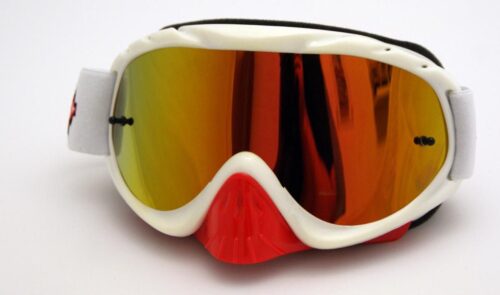 RNR HYBRID WHITE/RED MIRRORED LENS, WHITE/RED LIMITED EDITION GOGGLE, GH225M, MIRRORED LENS