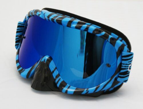 RNR HYBRID WILD BL/BK MIRRORED LENS, WILD BLUE & BLACK GOGGLE, GH364M, MIRRORED LENS