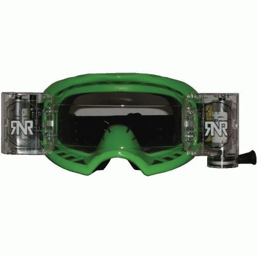 RNR COLOSSUS GREEN WVS 48mm, GREEN GOGGLE, WIDE VISION SYSTEM, GXX47, ROLL & TEAR OFF