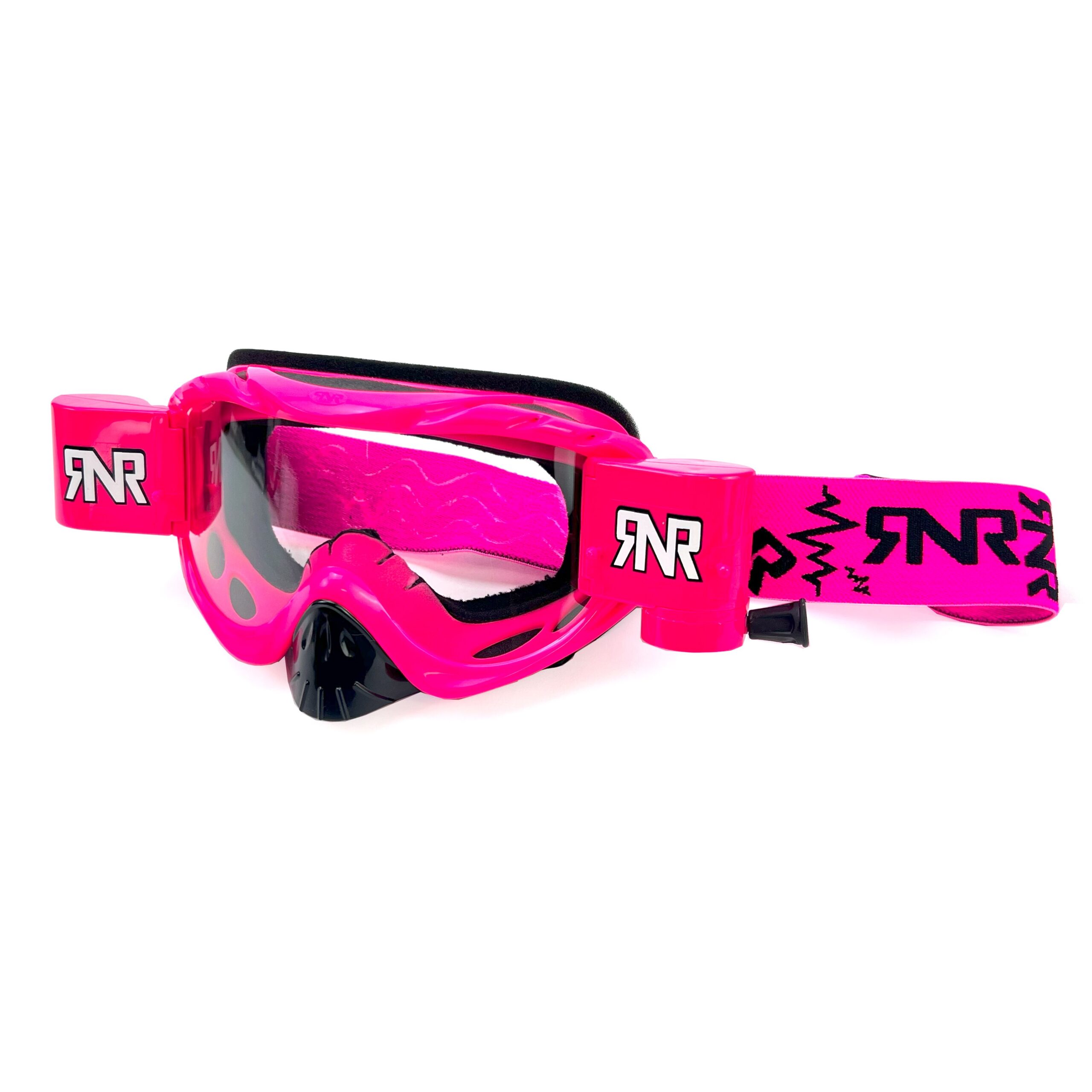 RNR HYBRID NEON PINK FULLY LOADED ROLL OFF, NEON PINK GOGGLE, GH69, ROLL & TEAR OFF - Image 4