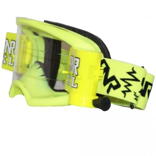 RNR COLOSSUS NEON YELLOW XL ROLL & TEAR OFF, NEON YELLOW GOGGLE, 36MM ROLL OFF, GX68XL, ROLL & TEAR OFF
