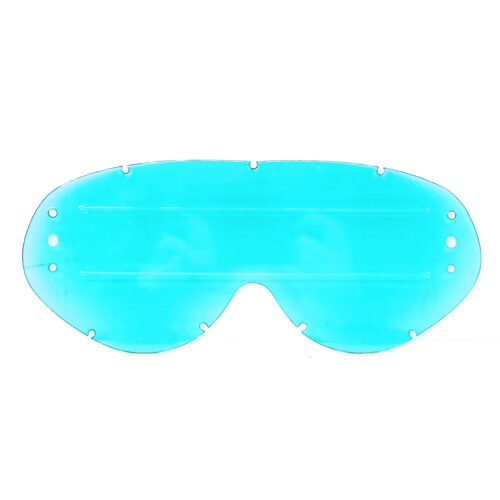 HYBRID ROLL OFF LENS BLUE RAISED STRIP, ANTI FOG, ANTI SCRATCH, LBR201R