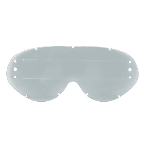 HYBRID ROLL OFF LENS SMOKE RAISED STRIP, ANTI FOG, ANTI SCRATCH, LSR201R