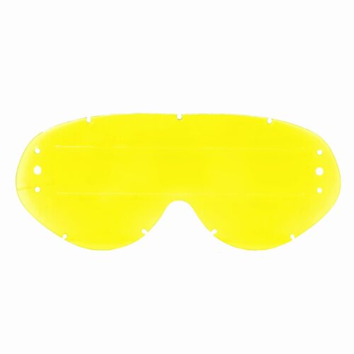 HYBRID ROLL OFF LENS YELLOW RAISED STRIP, ANTI FOG, ANTI SCRATCH, LYR201R