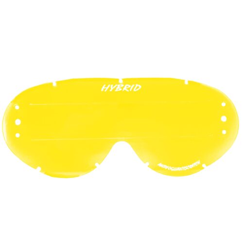 HYBRID XL ROLL OFF LENS YELLOW RAISED STRIP, ANTI FOG, ANTI SCRATCH, LYR201RXL