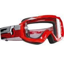 SCOTT HUSTLE GOGGLES CLEAR LENS, RED/WHITE, SC091602