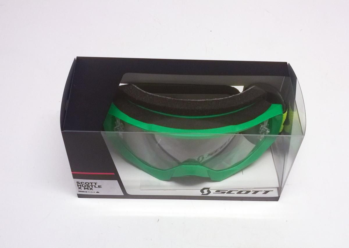 SCOTT HUSTLE GOGGLES CLEAR LENS, GREEN/BLACK, SC084117 - Image 2