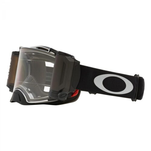 OAKLEY AIRBRAKE MX TUFF BLOCKS BLACK/GUNMETAL, CLEAR LENS OA OO7046-C0, INCLUDES ROLL OFFS, OA OO7046-C0