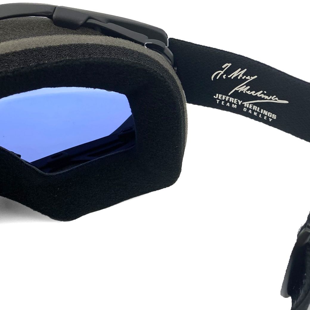 OAKLEY AIRBRAKE MX HERLINGS SIGNATURE BLACK/GOLD, 24K IRIDIUM LENS