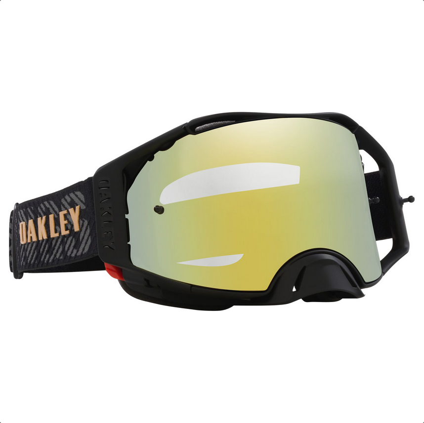 OAKLEY AIRBRAKE MX HERLINGS SIGNATURE BLACK/GOLD, 24K IRIDIUM LENS - Image 9