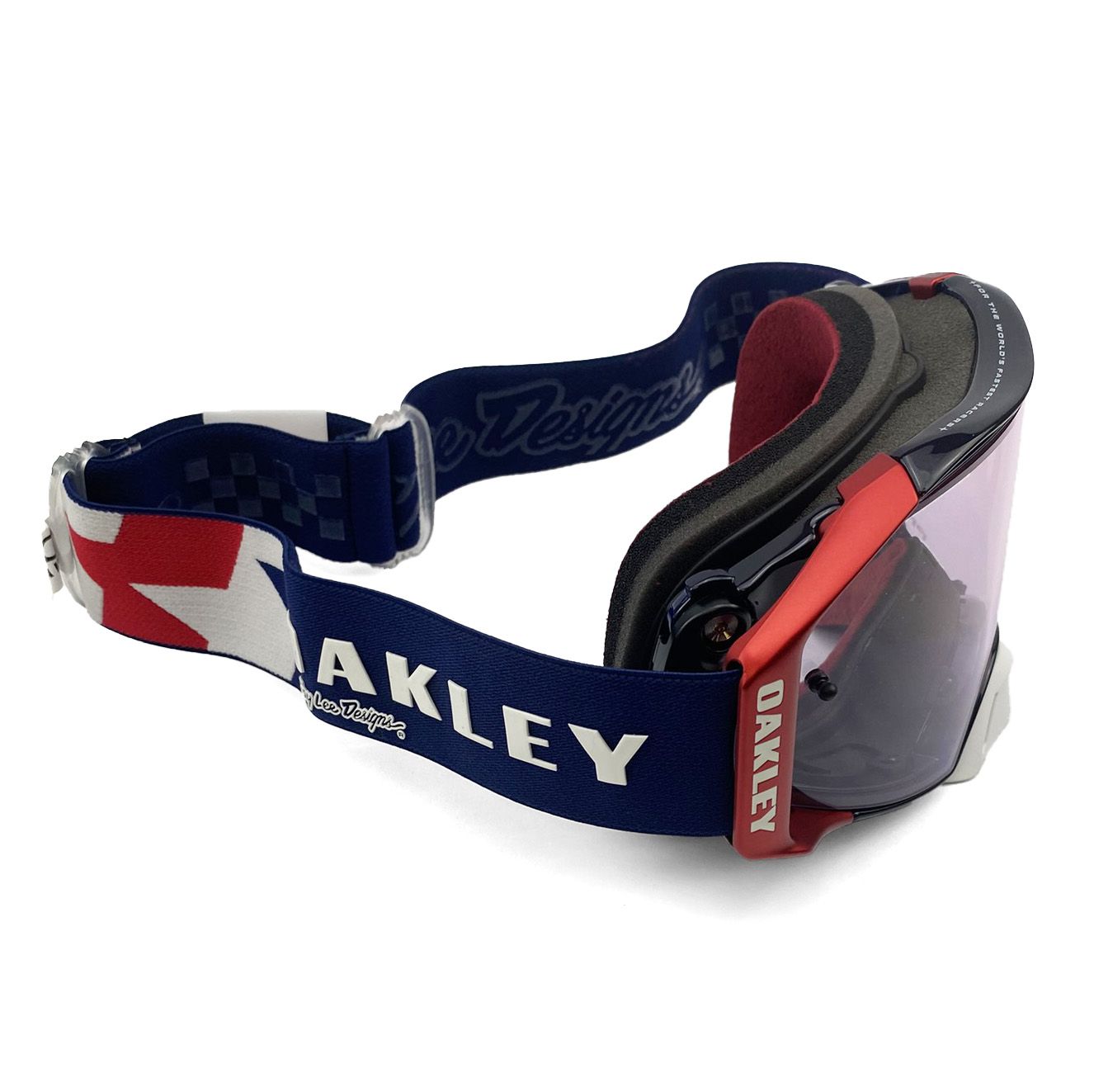 OAKLEY AIRBRAKE MX TROY LEE DESIGN RWB STARS BLUE/PINK, PRIZM MX LOW LIGHT LENS - Image 2