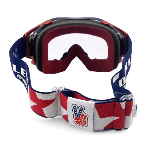 OAKLEY AIRBRAKE MX TROY LEE DESIGN RWB STARS BLUE/PINK, PRIZM MX LOW LIGHT LENS