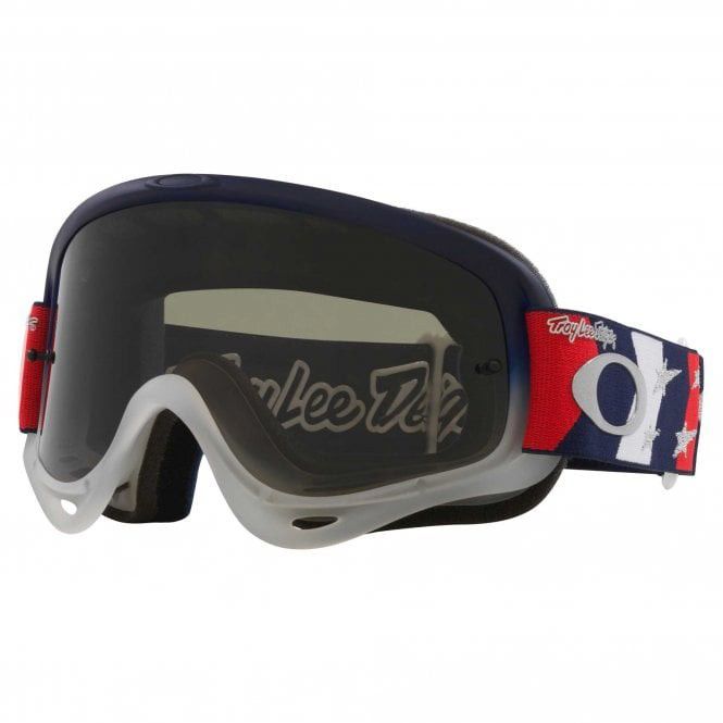 OAKLEY O-FRAME MX TROY LEE DESIGN RWB STARS BLUE/DARK SMOKE, DARK GREY LENS - Image 2