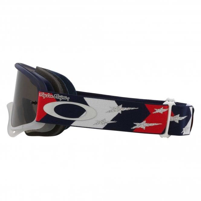OAKLEY O-FRAME MX TROY LEE DESIGN RWB STARS BLUE/DARK SMOKE, DARK GREY LENS - Image 4