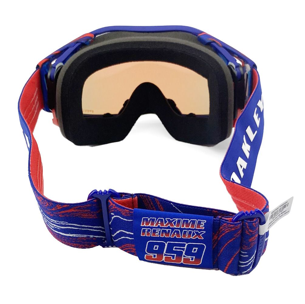OAKLEY AIRBRAKE MX RENAUX SIGNATURE BLUE/RED, PRIZM MX TORCH IRIDIUM LENS - Image 3