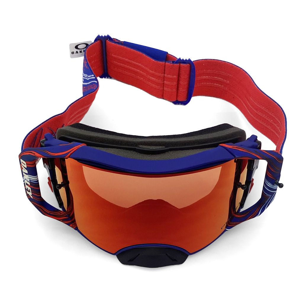 OAKLEY AIRBRAKE MX RENAUX SIGNATURE BLUE/RED, PRIZM MX TORCH IRIDIUM LENS - Image 4