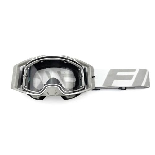 FIR NANO MOTOCROSS ENDURO ARCTIC WHITE GOGGLES, ANTI-FOG TAC LENS, BAG & LENS WIPE INCLUDED