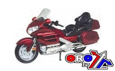 MODEL DIE CAST HONDA GOLD WING, RED AND BLACK, SCALE 1:12, NEWRAY 57253A, ROAD