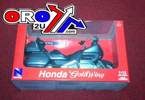 MODEL DIE CAST HONDA GOLD WING, GREY AND SILVER, SCALE 1:12, NEWRAY 57253B, ROAD