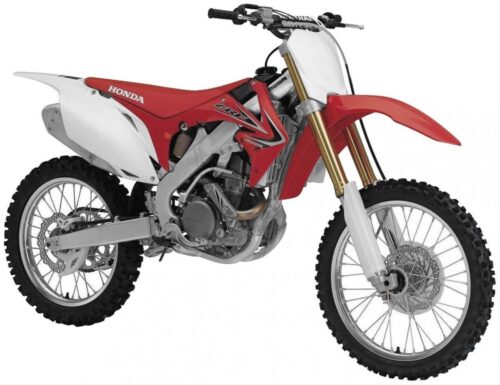MODEL DIE CAST HONDA CRF 250 R, RED AND WHITE, SCALE 1:12, NEWRAY 57463