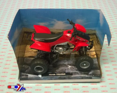 MODEL DIE CAST HONDA HRC TRX 450R, RED AND BLACK, SCALE 1:12, NEWRAY 57093A