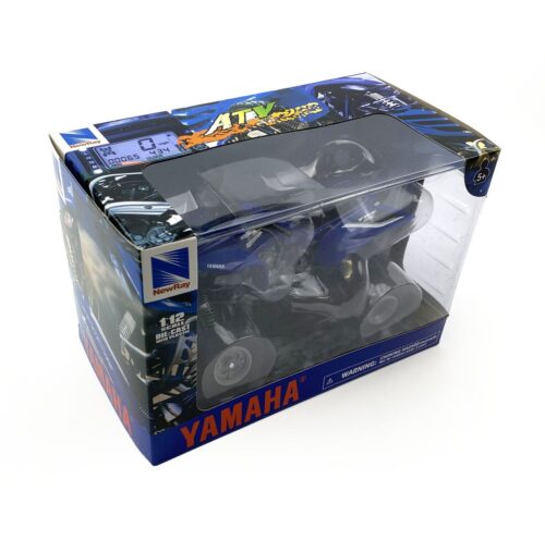 MODEL DIE CAST YAMAHA YFZ 450, 2008, BLUE AND SILVER, SCALE 1:12, NEWRAY 42833, ATV