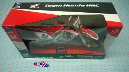 MODEL DIE CAST HRC TEAM CRF 450 R, COLE SEELY #14, RED, SCALE 1:6, NEWRAY 49603