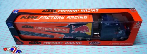 MODEL DIE CAST RED BULL KTM RACE, TRUCK, BLUE AND ORANGE, SCALE 1:43, NEWRAY 15973