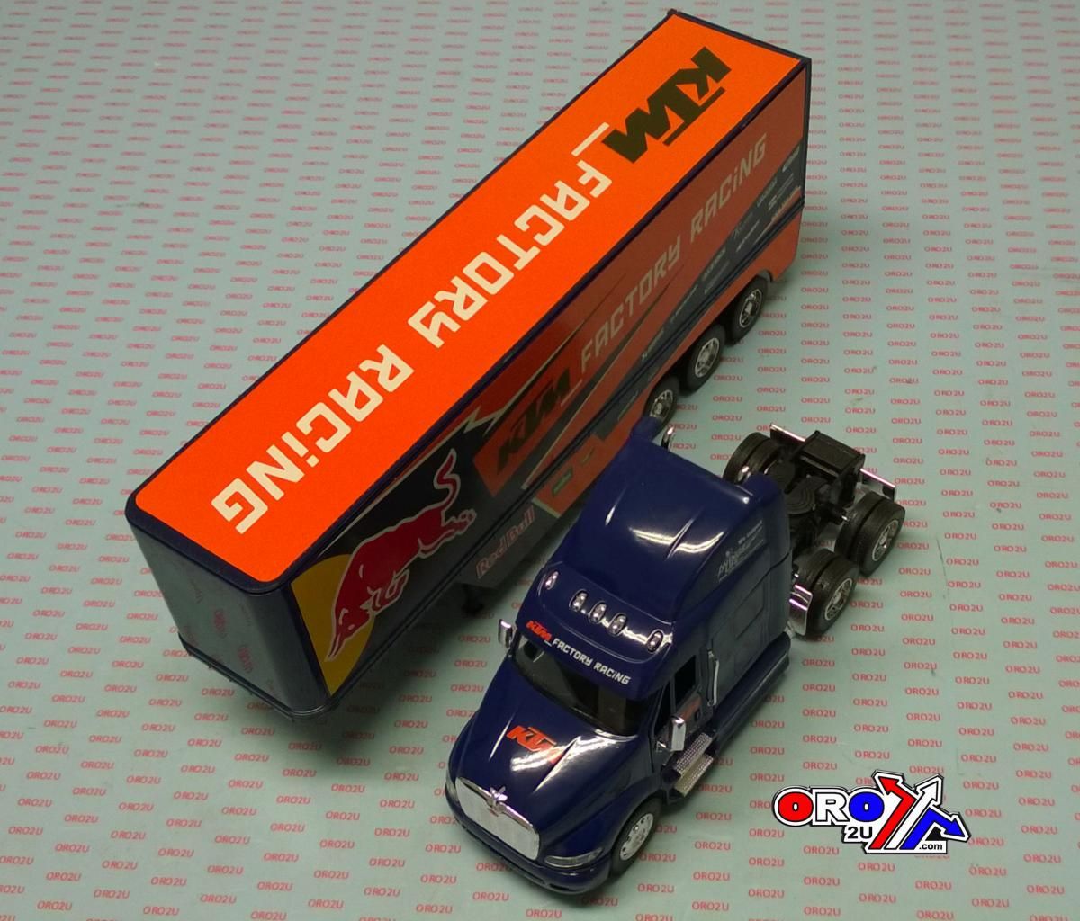 MODEL DIE CAST RED BULL KTM RACE, TRUCK, BLUE AND ORANGE, SCALE 1:32, NEWRAY 14393 - Image 3