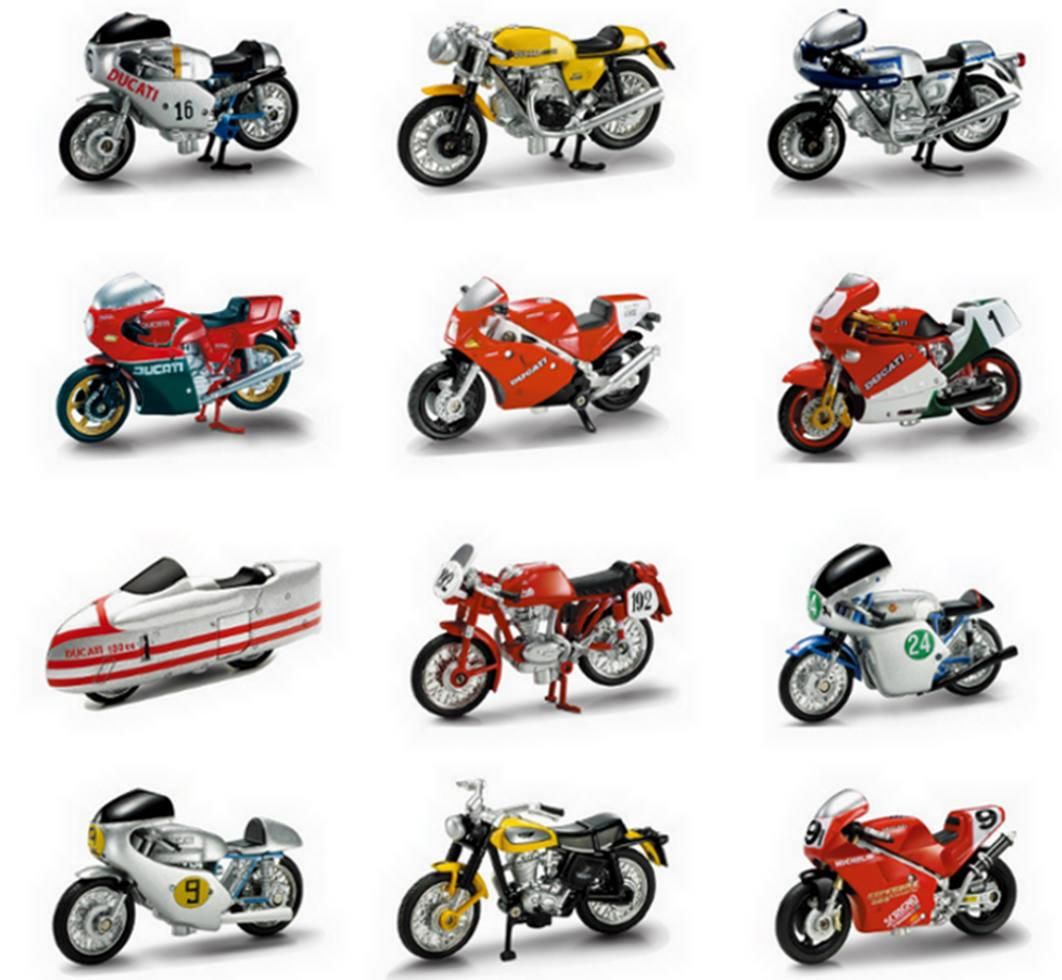 MODEL DIE CAST DUCATI ASSORTMENT, 12 STYLES, 24 PIECES SCALE 1:32, NEWRAY 06037IA - Image 2